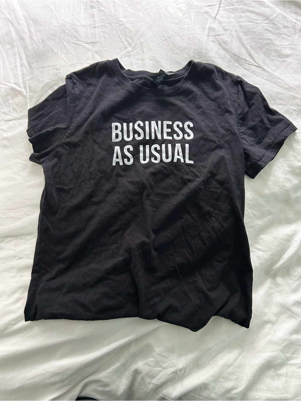 Business As Usual Black Graphic Tee